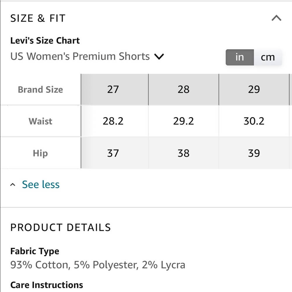Levi’s Wedgie Denim Shorts - Picture 9 of 10